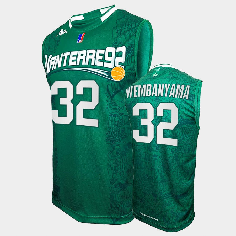 Victor Binyama Uniform NO.1 Wembanyama Basketball Jersey, 92 Bronne  Lebarois Metropolitan Team San Antonio Spurs Embroidered Cool Quick Dry  Breathable