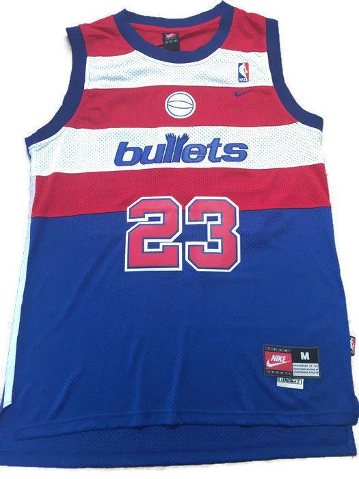 Nike, Shirts, Nba Washington Wizards Bullets Michael Jordan Jersey