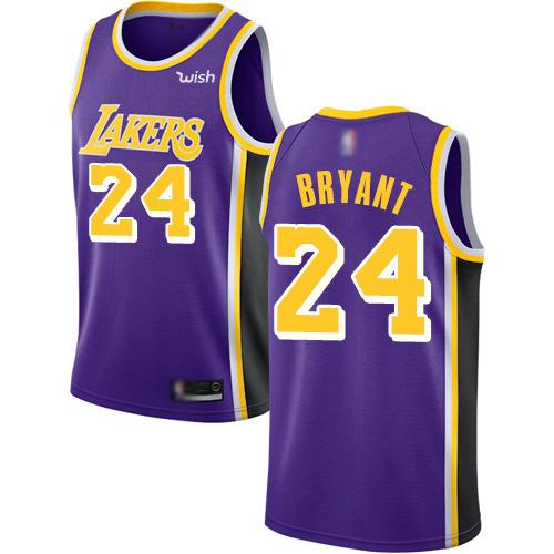 Men's Los Angeles Lakers Kobe Bryant #24 Purple Swingman Jersey