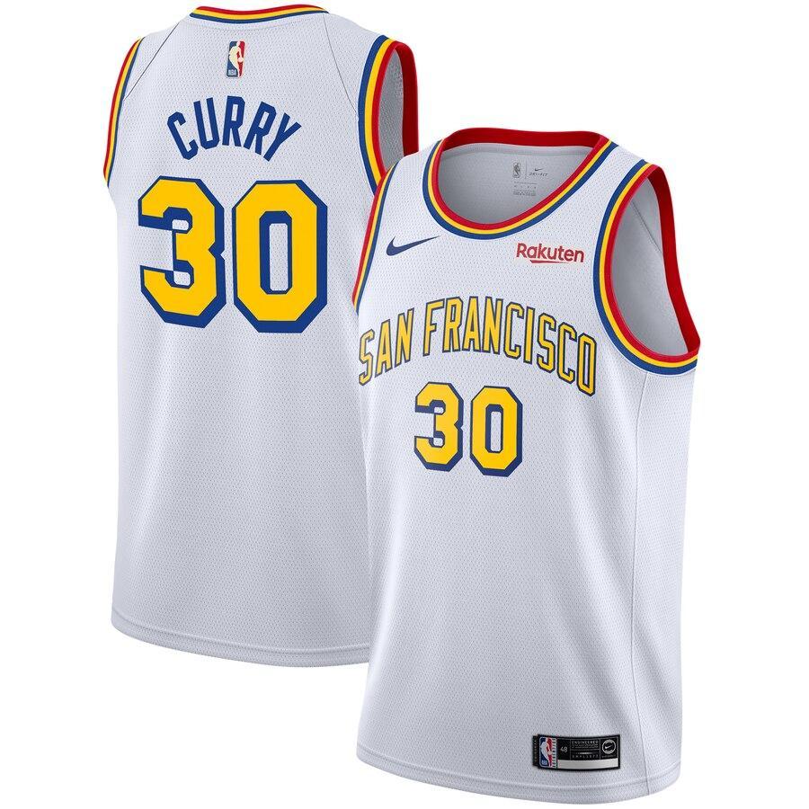 Stephen Curry Golden State Warriors Retro White Jersey