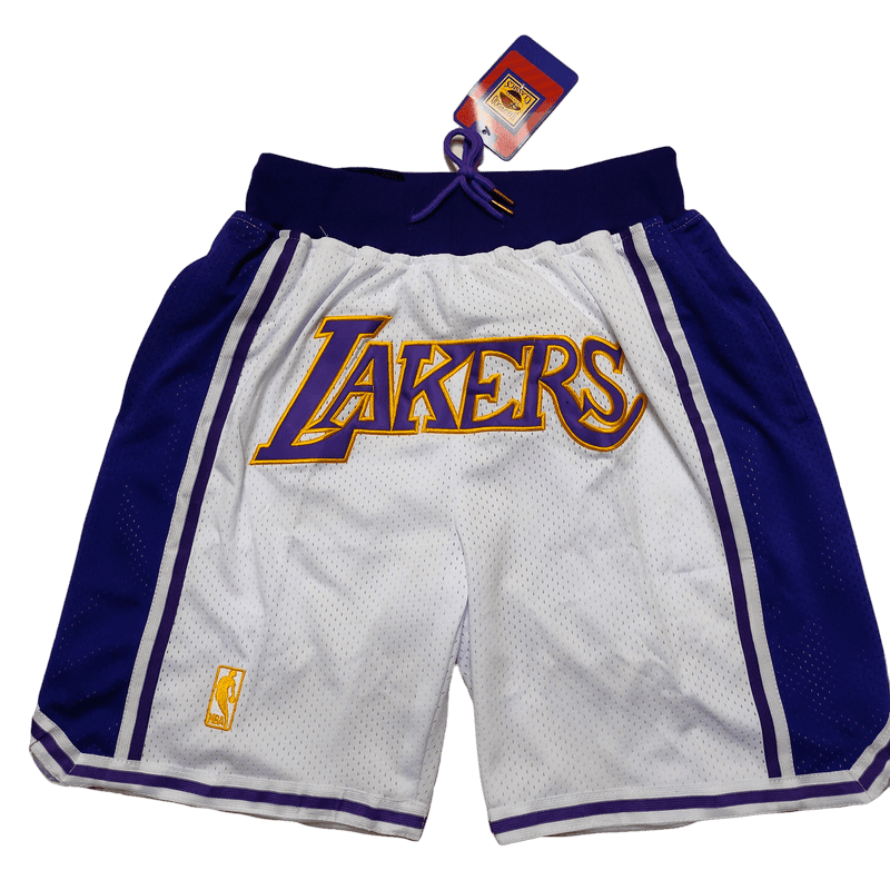 Old school lakers shorts sales